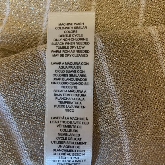 Chico's Size 0 Cori Convertible Gold White Thin Cardigan NWT - Picture 6 of 7